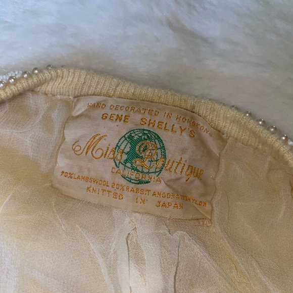 Vintage Gene Shelly Hand Beaded Angora Sweater - Picture 6 of 14